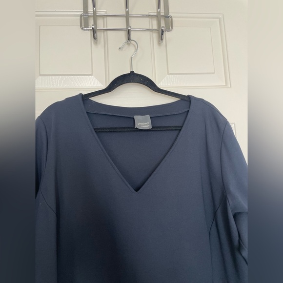 Persona by Marina Rinaldi Navy V-Neck Midi Dress XL - Picture 6 of 14